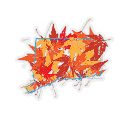 Connecticut sticker. 

Connecticut leaves // Connecticut sticker // Finding connecticut 
