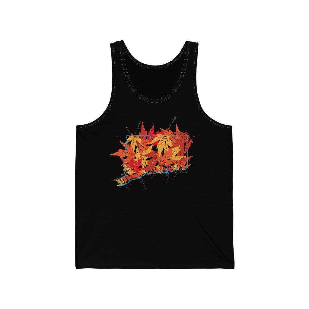Do you love Connecticut in the fall? Cooler weather, colorful leaves falling, this collection is for you. Celebrate Connecticut and autumn together! Free USA shipping on all products. 

Connecticut leaves // Connecticut unisex tank top // finding connecticut 