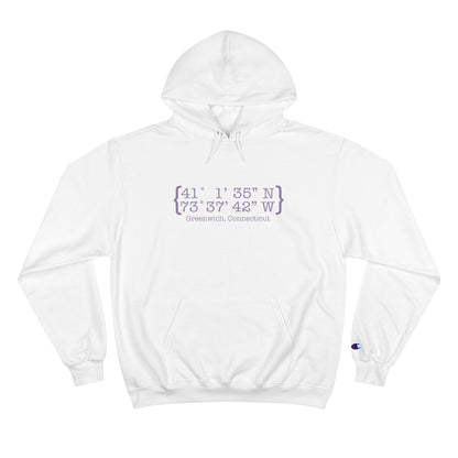 greenwich ct / connecticut hooded sweatshirt 

Greenwich Coordinates // Greenwich Connecticut champion unisex hoodie sweatshirt    // Finding Connecticut  