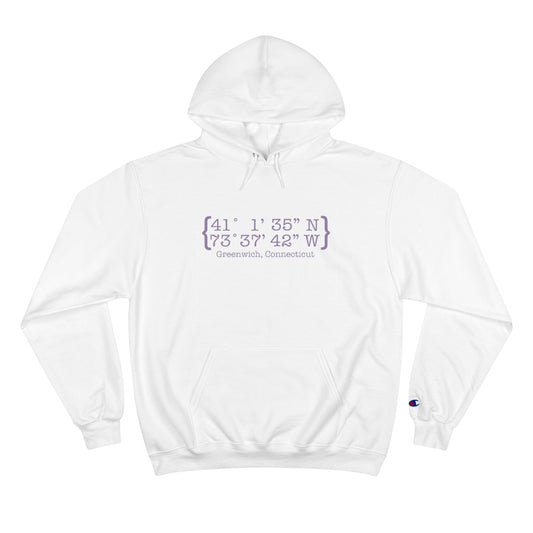 greenwich ct / connecticut hooded sweatshirt 

Greenwich Coordinates // Greenwich Connecticut champion unisex hoodie sweatshirt    // Finding Connecticut  