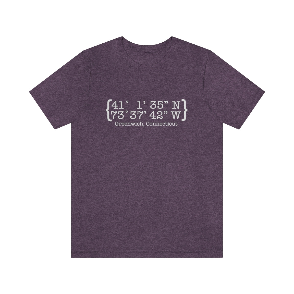 greenwich ct / connecticut tee shirt 
Greenwich Coordinates // greenwich CT unisex t shirt   // finding connecticut
