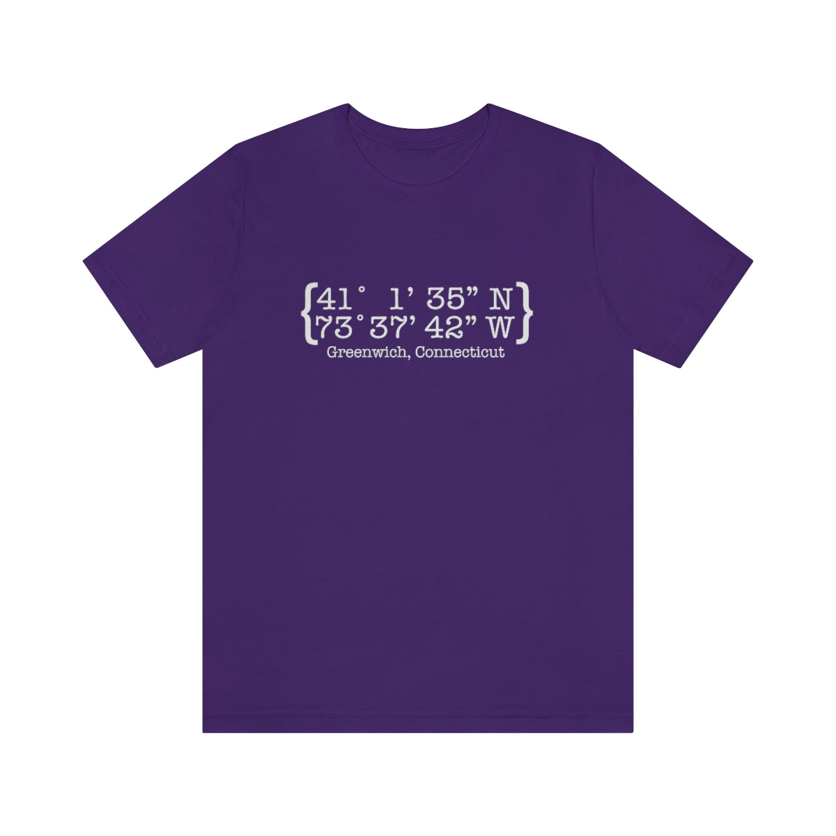 Greenwich Coordinates // greenwich CT unisex t shirt   // finding connecticut