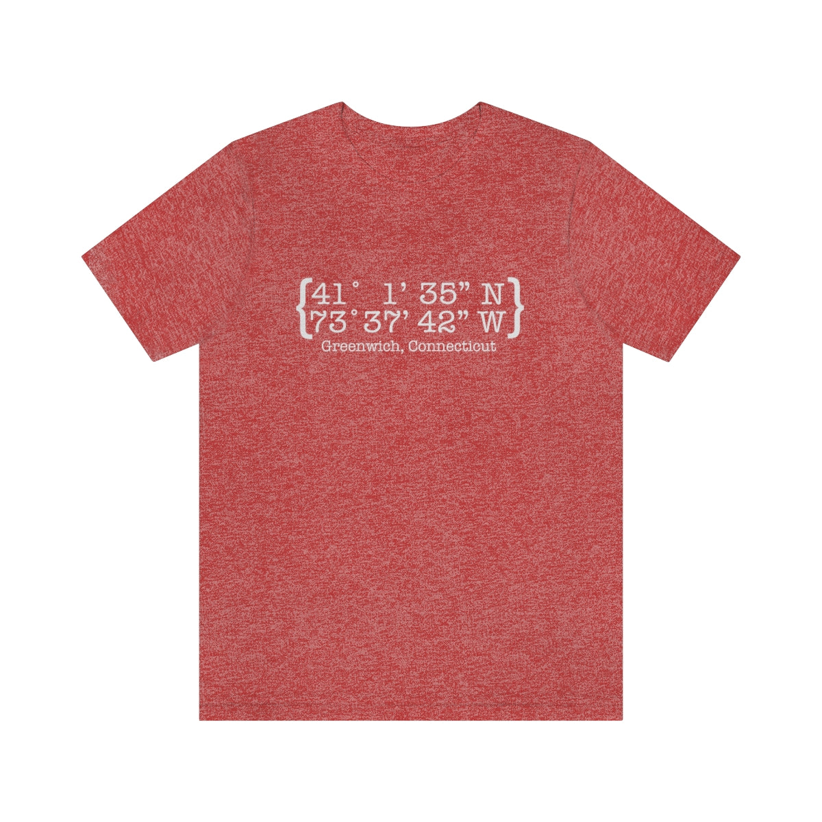 Greenwich Coordinates // greenwich CT unisex t shirt   // finding connecticut
