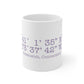 Greenwich Coordinates // greenwich Connecticut mug  // finding connecticut