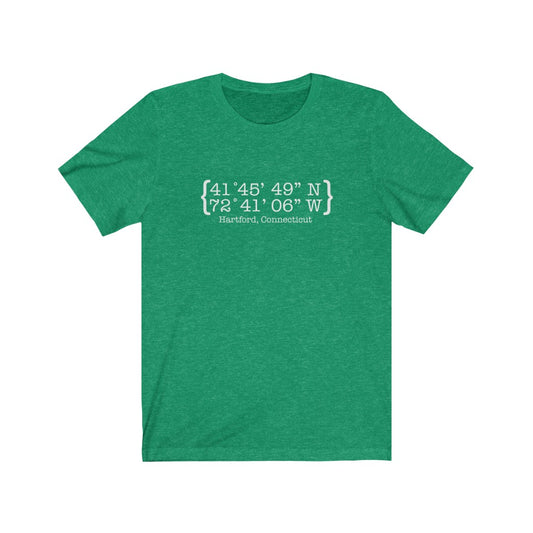 Hartford Coordinates Unisex Jersey Short Sleeve Tee   Proceeds help grow Finding Connecticut's website and brand.   Click here to return to our home page.

Hartford Coordinates // Hartford CT unisx t shirt // finding connecticut 