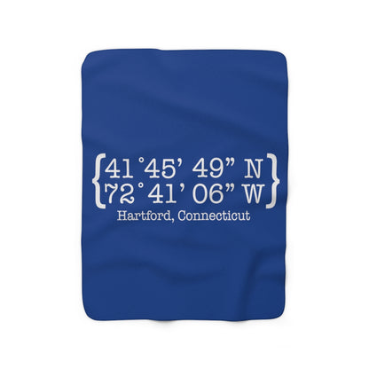 Hartford Coordinates Sherpa Fleece Blanket  Proceeds help grow Finding Connecticut's website and brand.   Click here to return to our home page.

Hartford Coordinates // Hartford Connecticut Blamket /// Finding Connecticut 
