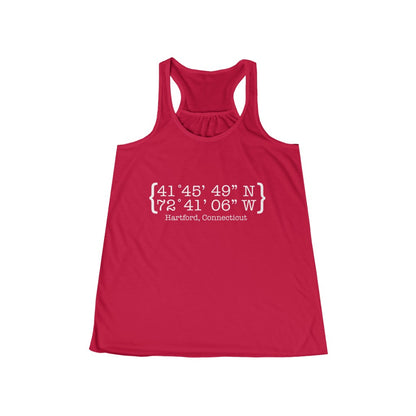 Hartford Coordinates Women's Flowy Racerback Tank  Proceeds help grow Finding Connecticut's website and brand.   Click here to return to our home page.

Hartford Coordinates // Hartford Connecticut tank top shirt /// finding connecticut 