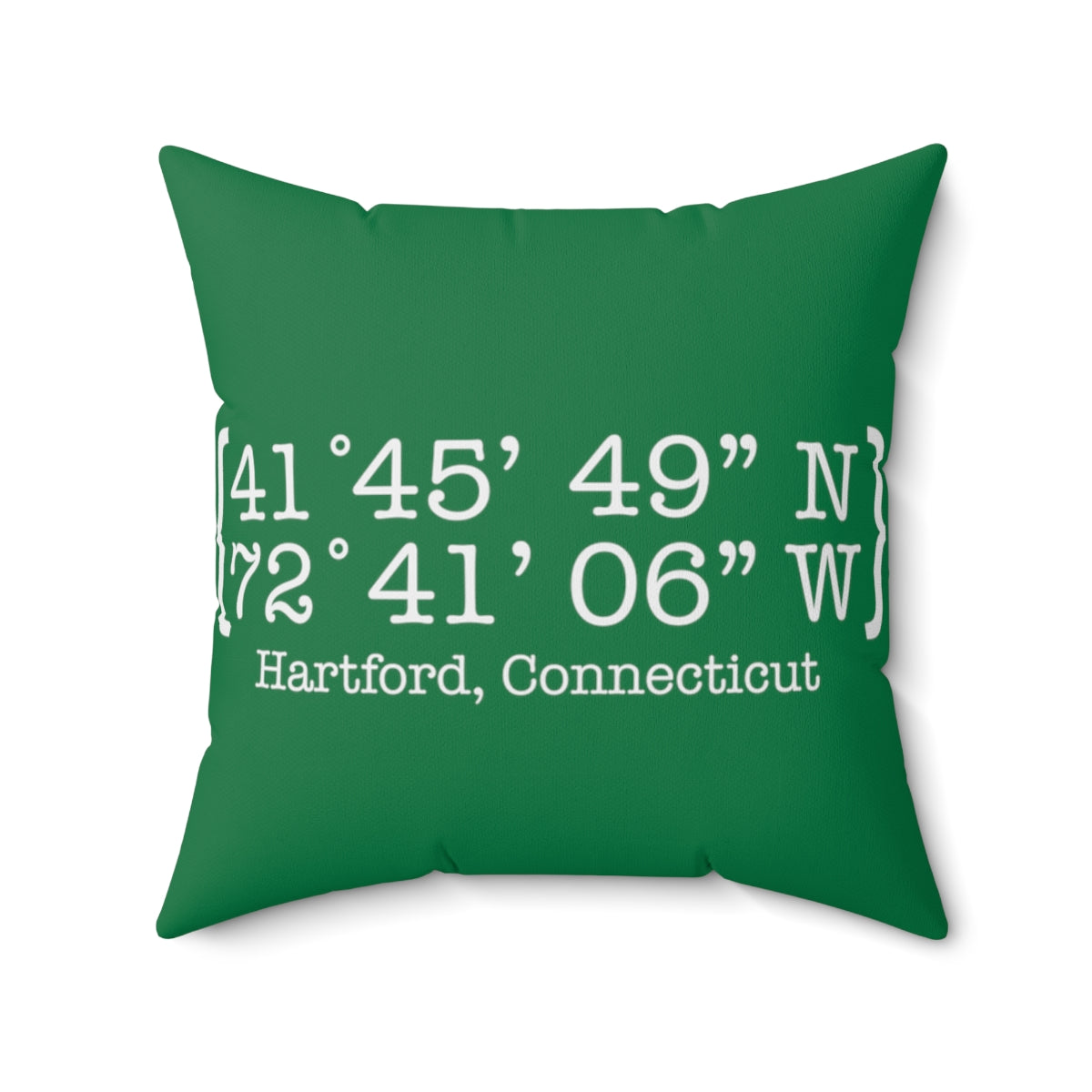 Hartford Coordinates Spun Polyester Square Pillow  Proceeds help grow Finding Connecticut's website and brand.   Click here to return to our home page.

Hartford Coordinates  // hartford conn pillow // finding connecticut 