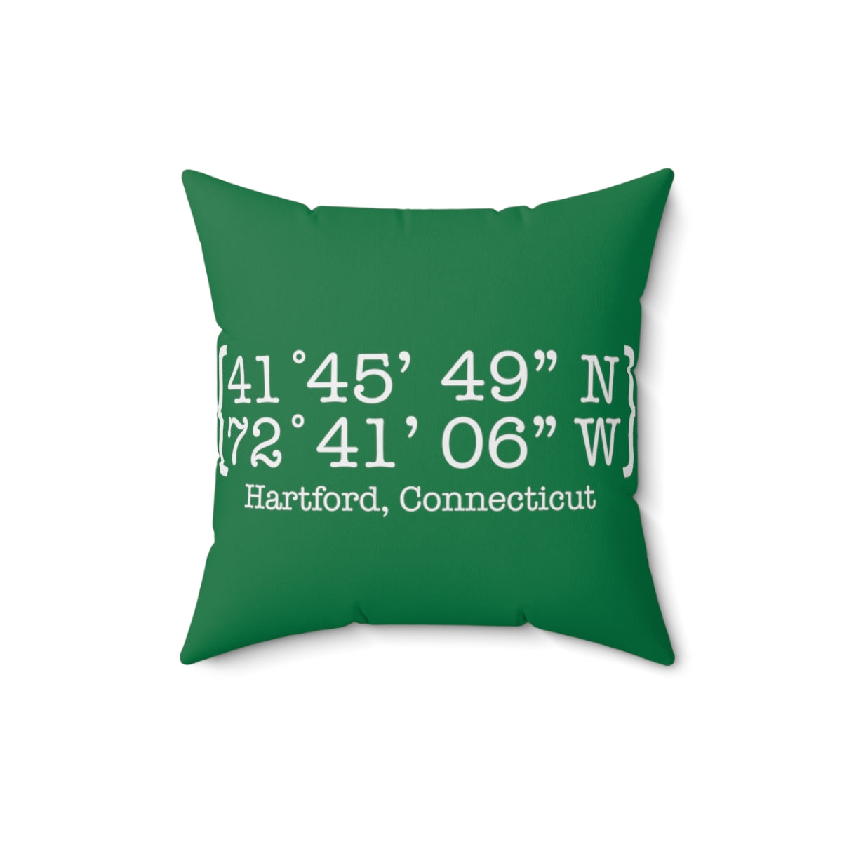 Hartford Coordinates Spun Polyester Square Pillow  Proceeds help grow Finding Connecticut's website and brand.   Click here to return to our home page.

Hartford Coordinates  // hartford conn pillow // finding connecticut 