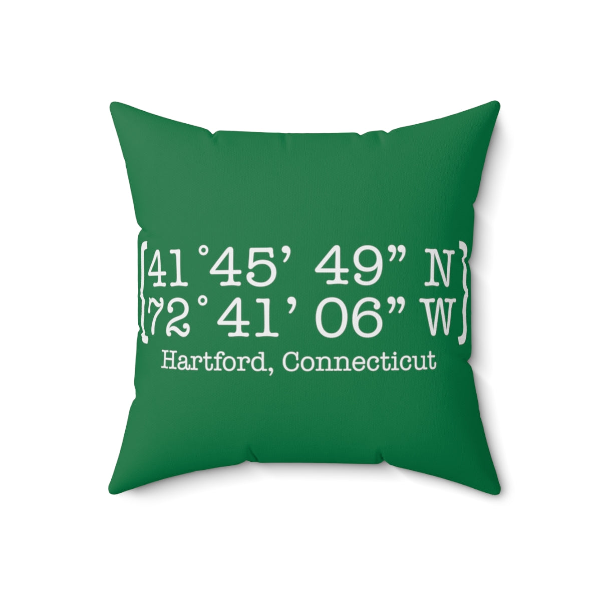 Hartford Coordinates Spun Polyester Square Pillow  Proceeds help grow Finding Connecticut's website and brand.   Click here to return to our home page.

Hartford Coordinates  // hartford conn pillow // finding connecticut 