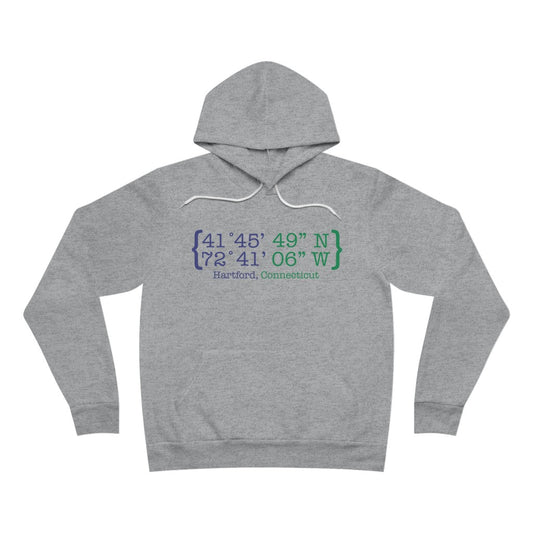 Hartford Coordinates Unisex Sponge Fleece Pullover Hoodie  Proceeds help grow Finding Connecticut's website and brand.   Click here to return to our home page.

Hartford Coordinates // hartford connecticut unisex hoodie // finding connecticut 