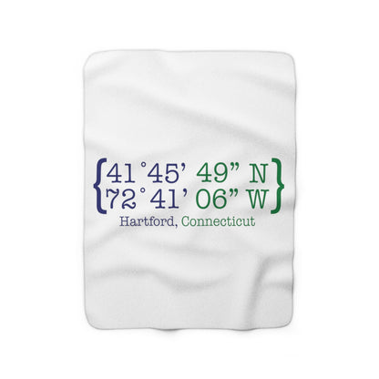 Hartford Coordinates Sherpa Fleece Blanket  Proceeds help grow Finding Connecticut's website and brand.   Click here to return to our home page.

Hartford Coordinates // hartford conneticut blanket // finding conenticut