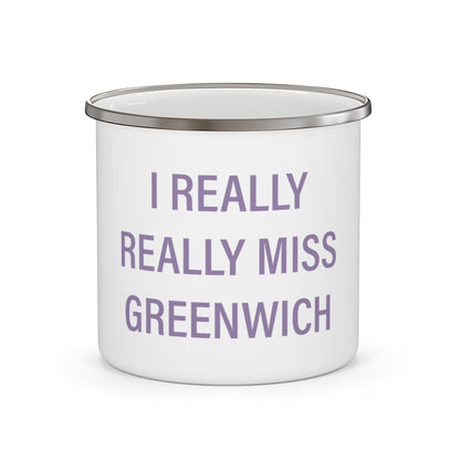 I Really Really Miss Greenwich /// Greenwich Connecticut camping mug  // finding connecticut 