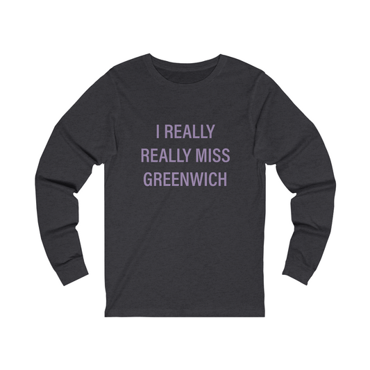 greenwich  ct / connecticut long sleeve tee shirt 

I Really Really Miss Greenwich /// Greenwich Connecticut unisex long sleeve shirts / finding connecticut   