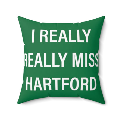 I Really Really Miss Hartford Polyester Square Pillow   Proceeds of this collection go to help Finding Connecticut’s website and brand. Free USA shipping.  Click here to go back to our home page

I Really Really miss hartford // hartford conn pillows // finding connecticut