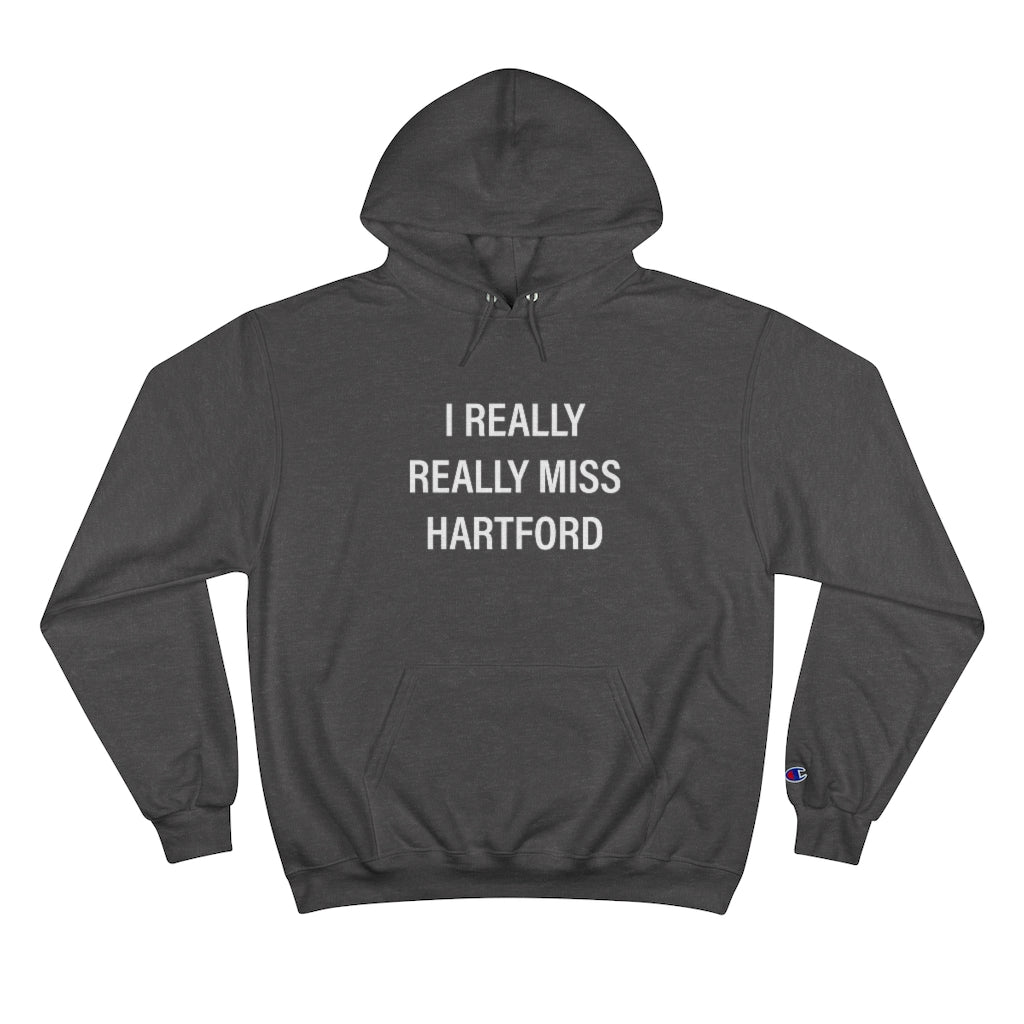 I Really Really Miss Hartford Champion Hoodie   Proceeds of this collection go to help Finding Connecticut’s website and brand. Free USA shipping.  Click here to go back to our home page

I Realy Really Miss Hartford // Hartford CT champion hoodie sweatshirt /// finding connecticut