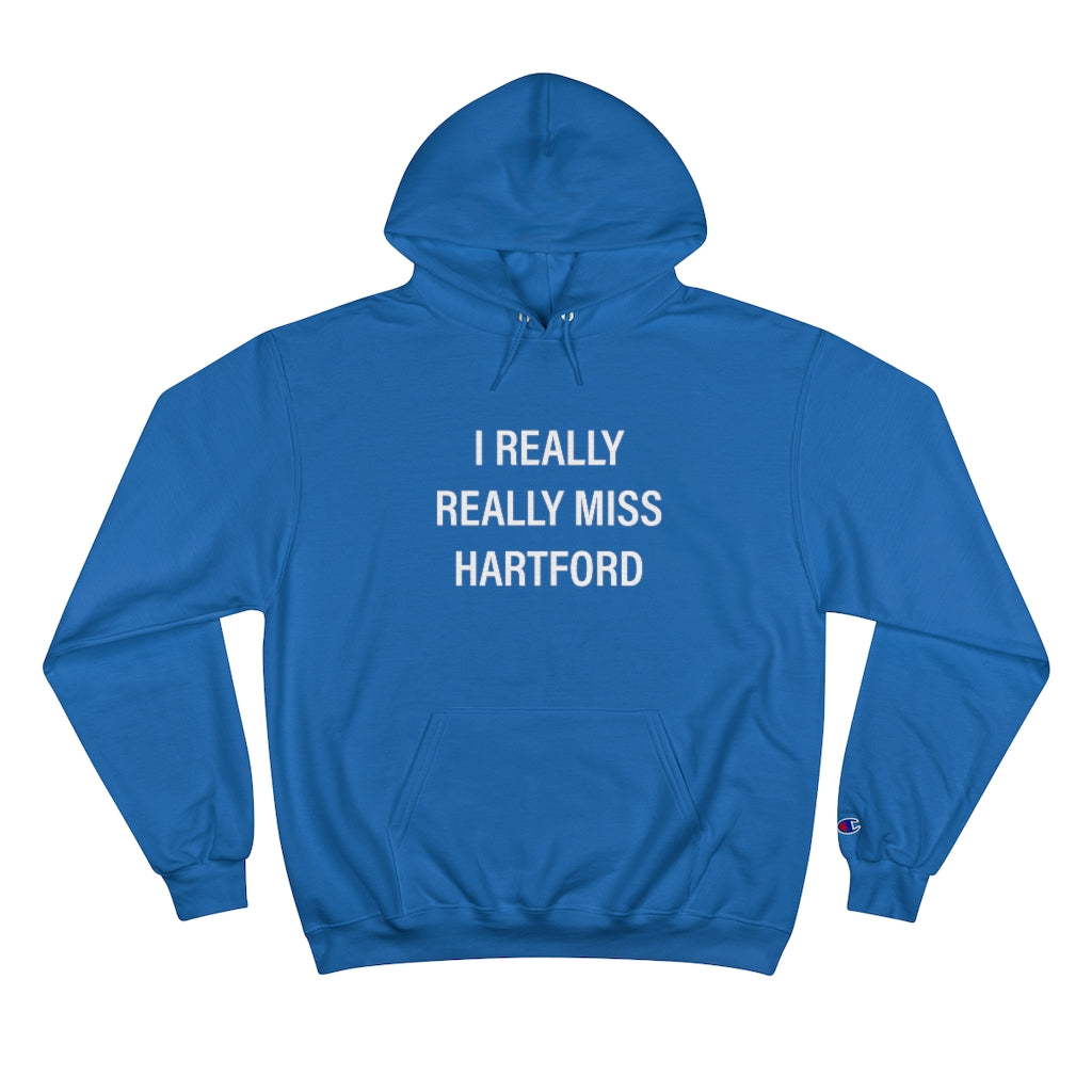 I Really Really Miss Hartford Champion Hoodie   Proceeds of this collection go to help Finding Connecticut’s website and brand. Free USA shipping.  Click here to go back to our home page

I Realy Really Miss Hartford // Hartford CT champion hoodie sweatshirt /// finding connecticut