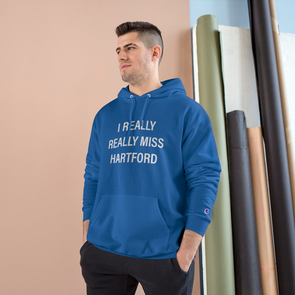 I Really Really Miss Hartford Champion Hoodie   Proceeds of this collection go to help Finding Connecticut’s website and brand. Free USA shipping.  Click here to go back to our home page

I Realy Really Miss Hartford // Hartford CT champion hoodie sweatshirt /// finding connecticut