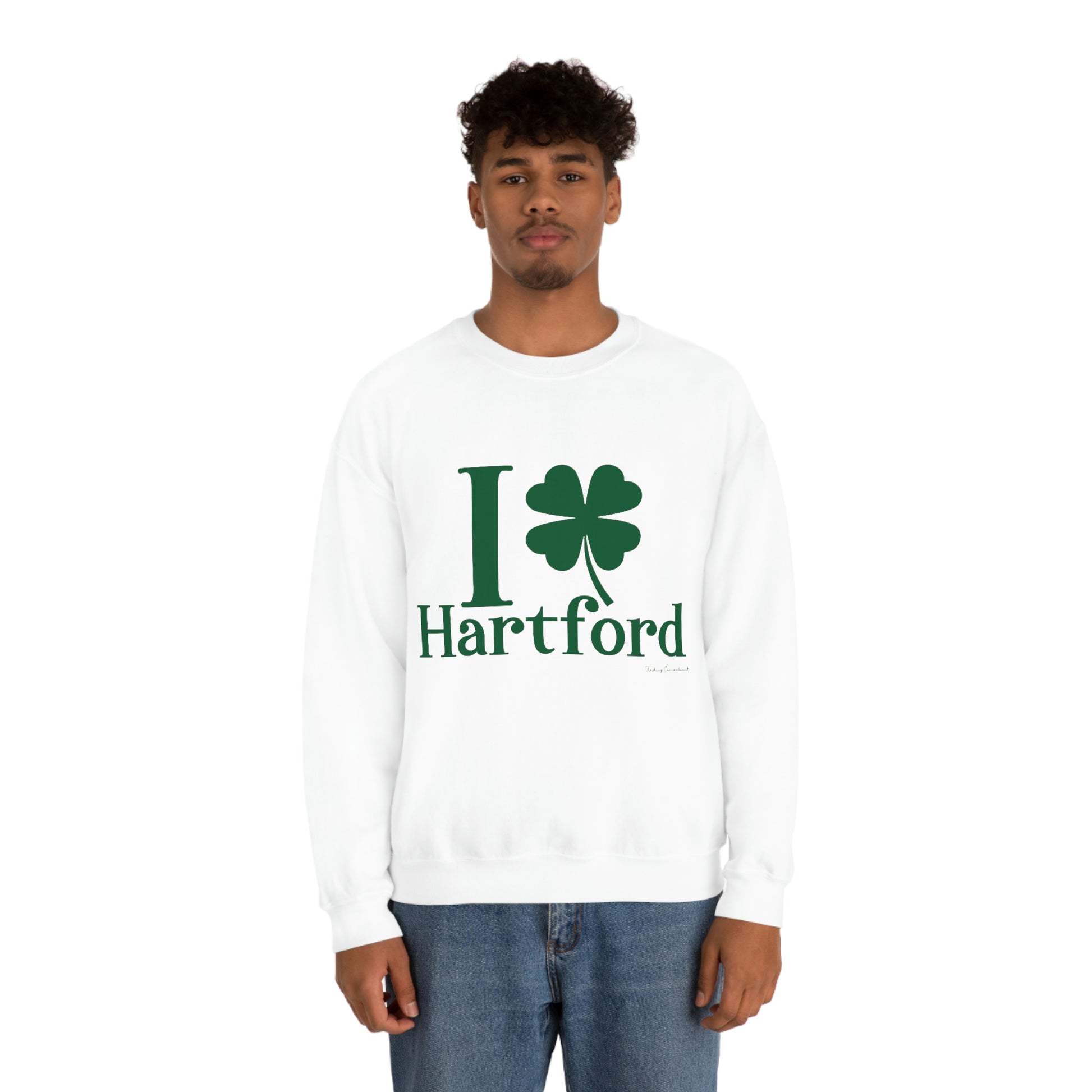 I clover hartford /// hartford CT st patricks day unisex  sweattshirt / finding connecticut