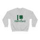 Hartford Connecticut St. Patrick’s Day shirt, I Clover Hartford 

I clover hartford /// hartford CT st patricks day unisex  sweattshirt / finding connecticut