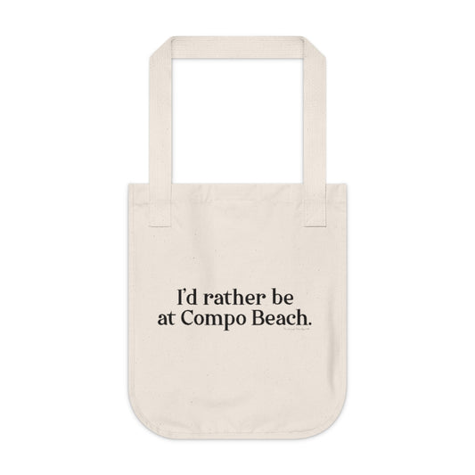 I'd rather be at Compo Beach tote bag // Compo beach and westport connecticut gifts and merch // finding connecticut 