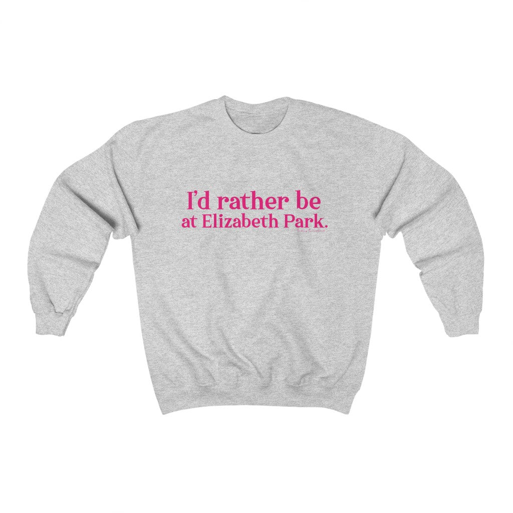 I’d rather be at Elizabeth Park sweatshirts.  West Hartford Connecticut tee shirts, hoodies sweatshirts, mugs, and other apparel, home gifts, and souvenirs. Proceeds of this collection go to help Finding Connecticut’s brand. Free USA shipping. 

I"d rather be at Elizabeth Park // Elizbabeth Park Hartford Connecticut unisex sweatshirt  // Finding Connecticut