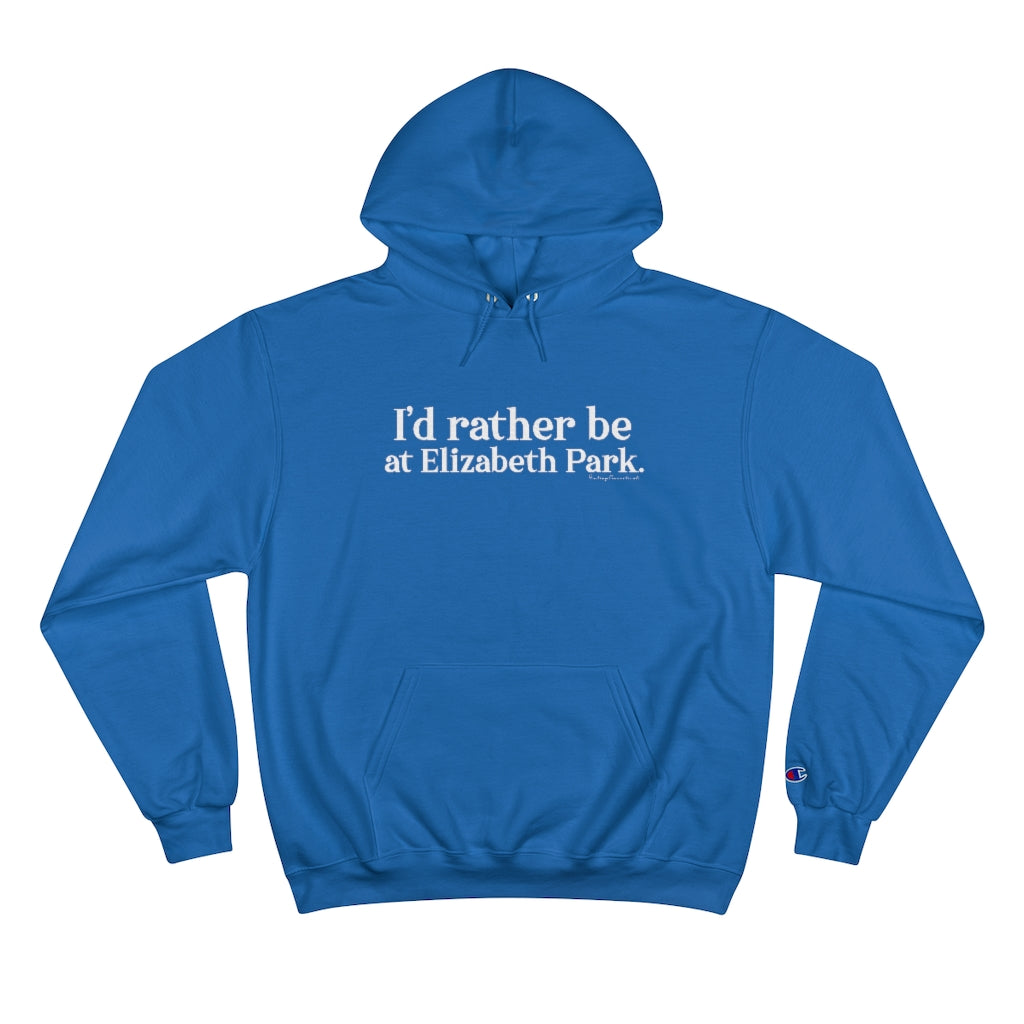 West Hartford Connecticut hoodie. I’d rather be at Elizabeth Park hoodies.  West Hartford Connecticut tee shirts, hoodies sweatshirts, mugs, and other apparel, home gifts, and souvenirs. Proceeds of this collection go to help Finding Connecticut’s brand. Free USA shipping. 
I'd rather be at Elizabeth Park // hartford CT champion unisex sweatshirt // finding connecticut