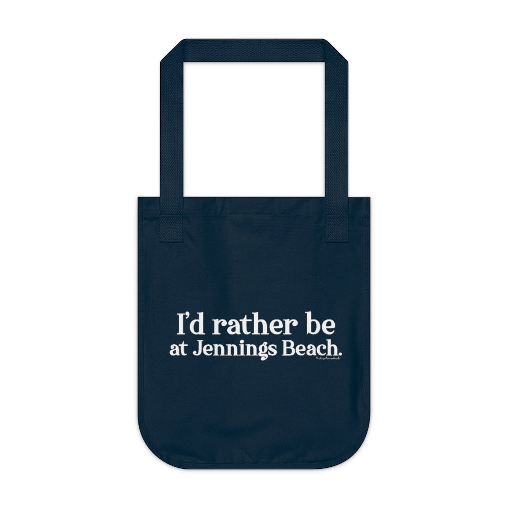 I"d rather be at Jennings Beach tote bag // fairfield connecticut gifts and merch // finding connecticut 