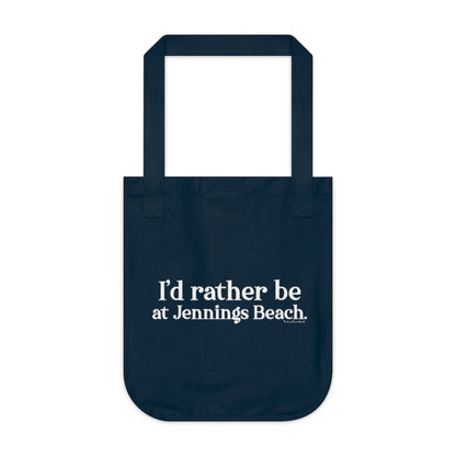 I"d rather be at Jennings Beach tote bag // fairfield connecticut gifts and merch // finding connecticut 
