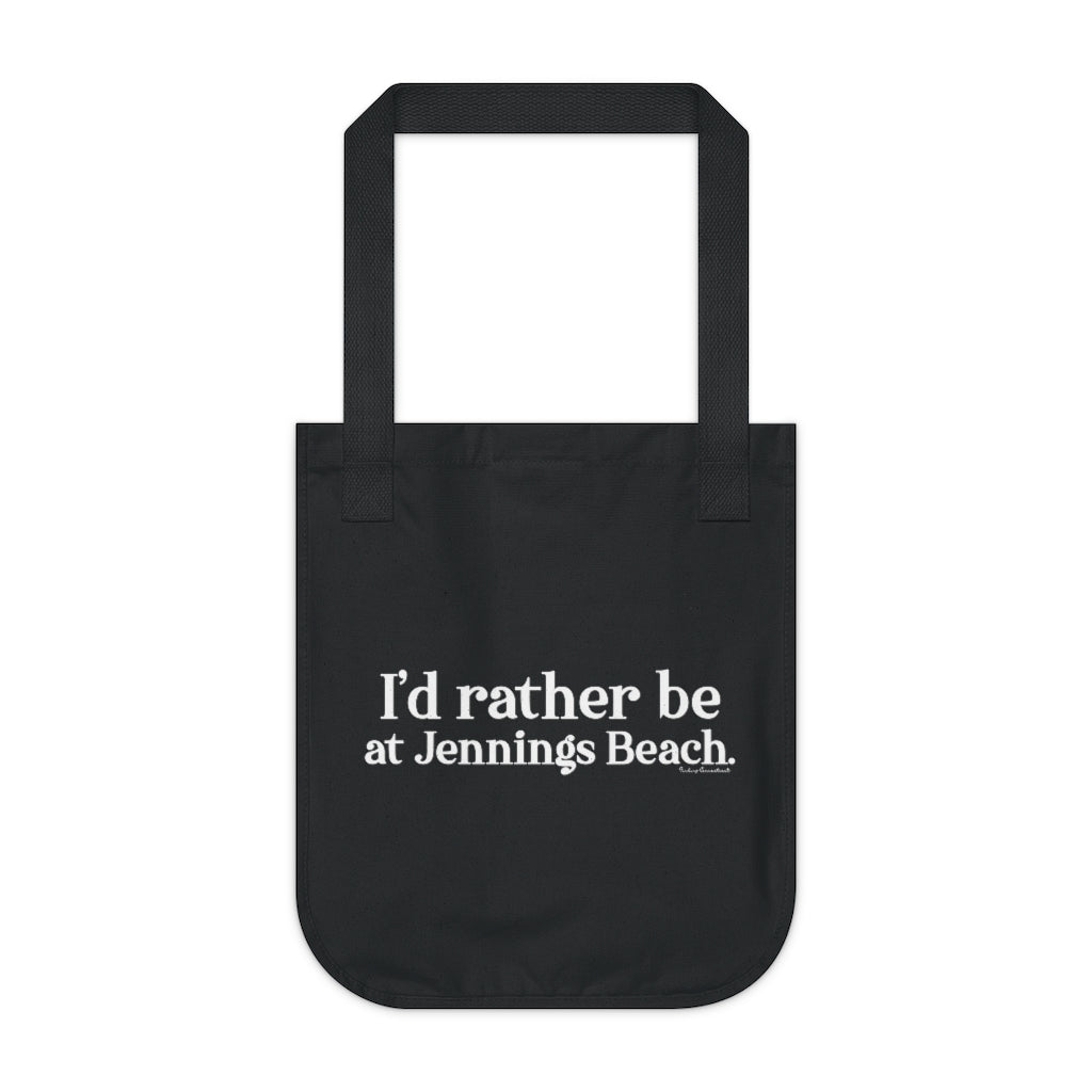 I"d rather be at Jennings Beach tote bag // fairfield connecticut gifts and merch // finding connecticut 