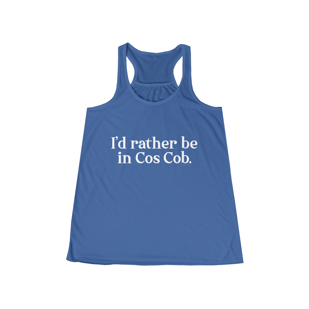 i'd rather be in cos cob. tank top shirt 

I'd rather be in Cos Cob // Cos Cob Greenwich CT womens flowy tank top shirts  // finding connecticut