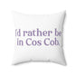I'd rather be in Cos Cob // Cos Cob Greenwich Connecticut pillow // finding connecticut 

greenwich pillow 