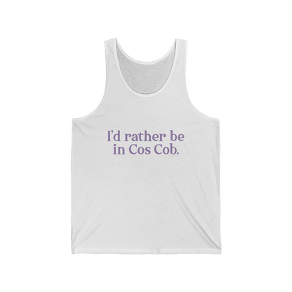 greenwich ct / connecticut unsiex tank top shirt 

I'd rather be in Cos Cob // Cos Cob Greenwich Connecticut unisex tank tops shirts  // finding connecticut 