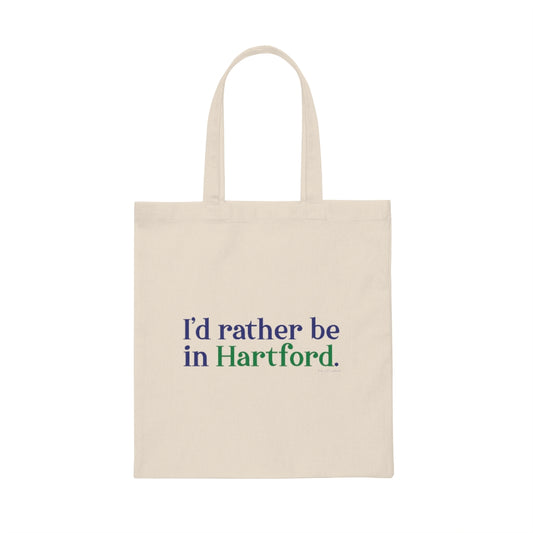 I’d rather be in Hartford Canvas Tote Bag  Proceeds of this collection go to help build Finding Connecticut’s website and brand. • Free USA shipping.   Click here to go to our home page 

I'd rather be in Hartford // Hartford ct tote bag //finding connecticut