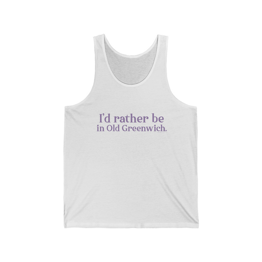 Greenwich ct / connecticut unisex tank top shirt 

I'd rather be in Old Greenwich // Old Greenwich Connecticut unisex tank tops / Finding Connecticut 