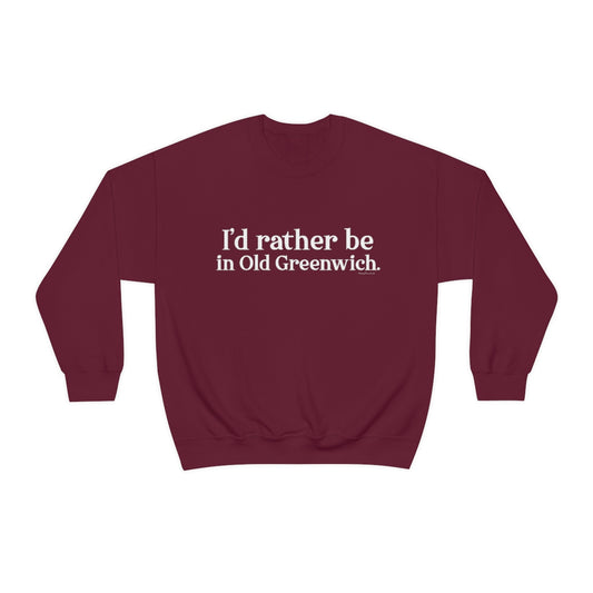 greenwich ct / connecticut sweatshirt 

I'd rather be in Old Greenwich // Old Greenwich ct unisex sweatshirt / Finding Connecticut 
