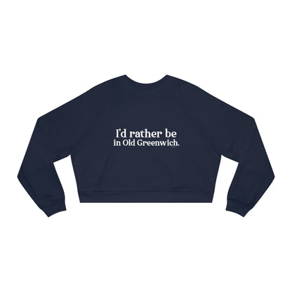 greenwich ct / connecticut sweatshirt 

I'd rather be in Old Greenwich // Old Greenwich ct  womens cropped sweatshirt / Finding Connecticut  
