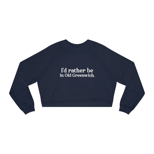 greenwich ct / connecticut sweatshirt 

I'd rather be in Old Greenwich // Old Greenwich ct  womens cropped sweatshirt / Finding Connecticut  