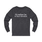 I’d rather be in West Hartford long sleeve tee shirt.   West Hartford Connecticut tee shirts, hoodies sweatshirts, mugs, and other apparel, home gifts, and souvenirs. Proceeds of this collection go to help Finding Connecticut’s brand. Free USA shipping. 

I'd rather be in West Hartford // west hartfor ct long sleeve t shirt // Finding Connecticut