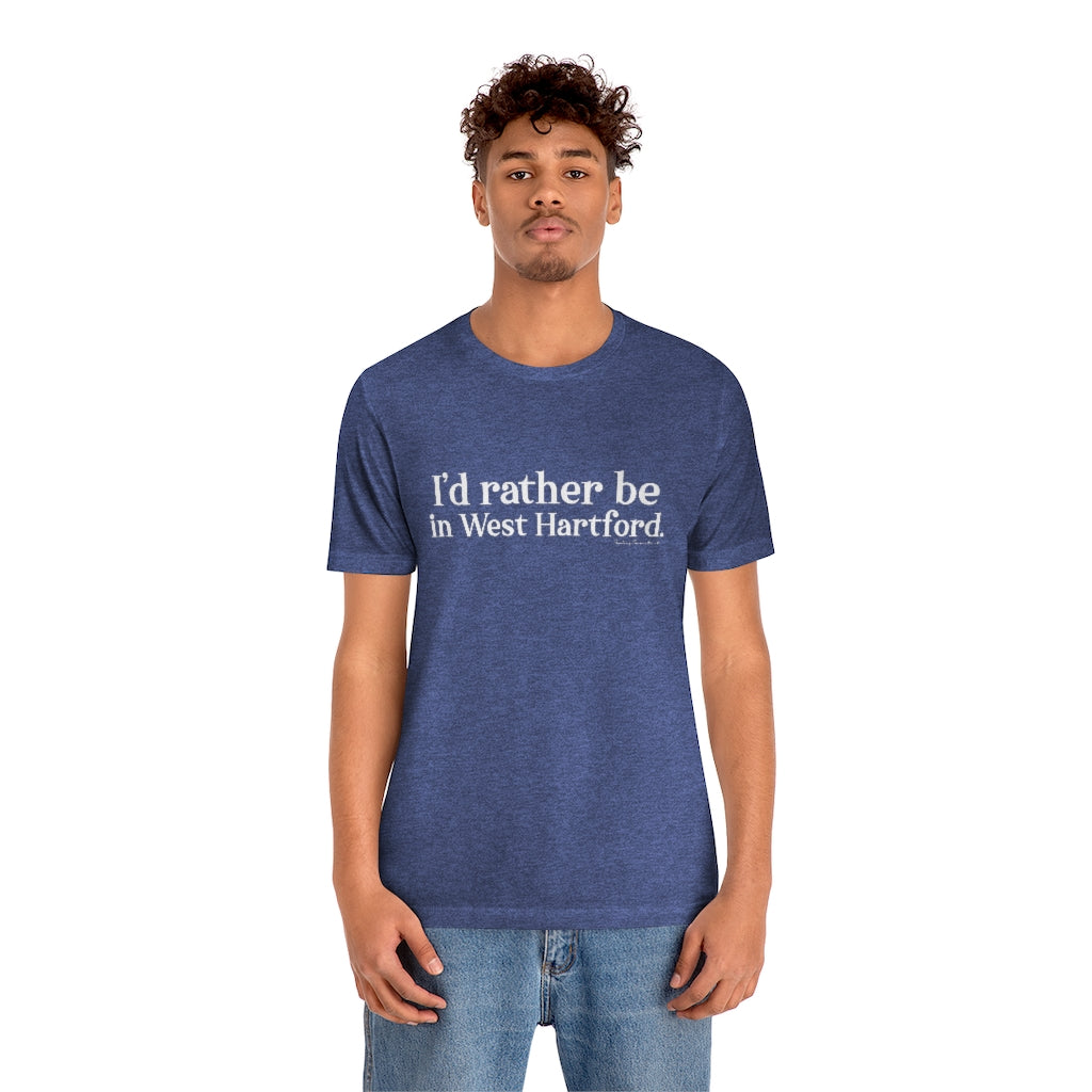 I’d rather be  in West Hartford   West Hartford Connecticut tee shirts, hoodies sweatshirts, mugs and other apparel, home gifts and souvenirs. Proceeds of this collections goes to help Finding Connecticut’s brand. Free USA shipping 

I'd rather be in West Hartford // west hartford CT t shirt // finding connecticut