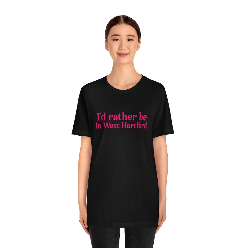 I’d rather be in West Hartford tee shirt.  West Hartford Connecticut tee shirts, hoodies sweatshirts, mugs, and other apparel, home gifts, and souvenirs. Proceeds of this collection go to help Finding Connecticut’s brand. Free USA shipping. 

I'd rather be in West Hartford // west hartford connecticut t shirt // finding connecticut