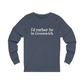 greenwich ct / connecticut unisex long sleeve tee shirt 

I'd rather be in greenwich // greenwich unisex long sleeve shirts   // finding connecticut 