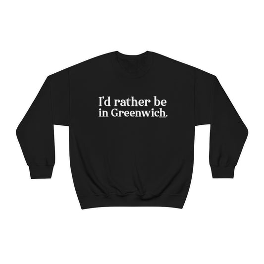 Greenwich ct / connecticut unisex sweatshirt 

I'd rather be in greenwich // greenwich unisex sweatshirts  // finding connecticut 