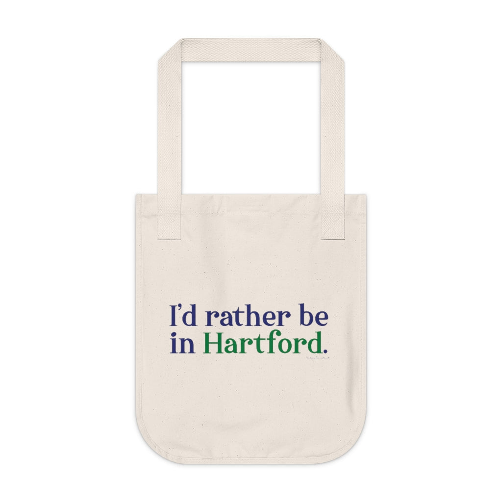 I’d rather be in Hartford Organic Canvas Tote Bag  Proceeds of this collection go to help build Finding Connecticut’s website and brand. • Free USA shipping.   Click here to go to our home page 

I'd rather be in hartford // hartfod connecticut tote bag // finding connecticut