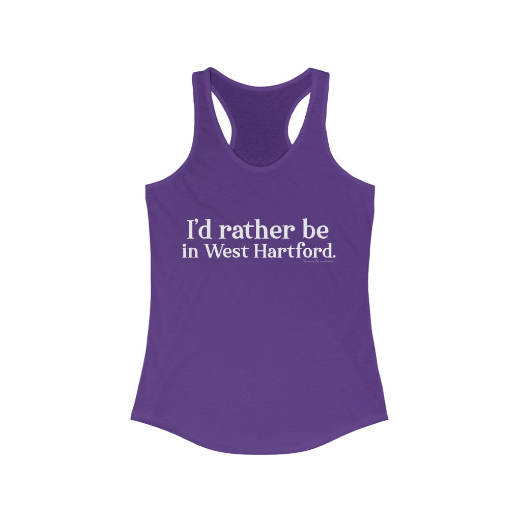 I’d rather be in West Hartford tee.   West Hartford Connecticut tee shirts, hoodies sweatshirts, mugs, and other apparel, home gifts, and souvenirs. Proceeds of this collection go to help Finding Connecticut’s brand. Free USA shipping. 

I'd rather be in west hartford // west hartford ct womens tank top shirt // finding connecticut