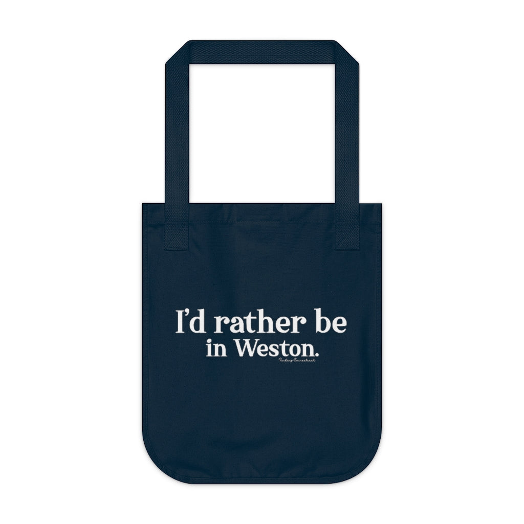 I'd rather be in weston tote bag // weston connecticut gifts and merch // finding connecticut 