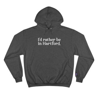 I’d rather be in Hartford Champion Hoodie   Proceeds of this collection go to help build Finding Connecticut’s website and brand. • Free USA shipping.   Click here to go to our home page 

I'd rather be n hartford // hartford CT  champion unisex hooded sweatshirt // finding connecticut