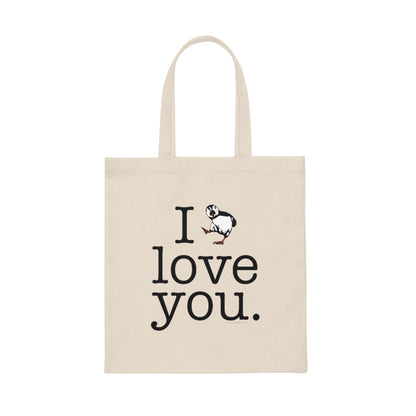 I puffin love you tote bag 