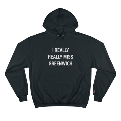 I really really miss greenwich // greenwich CT unisex champion hoodie sweatshirt // finding connecticut 