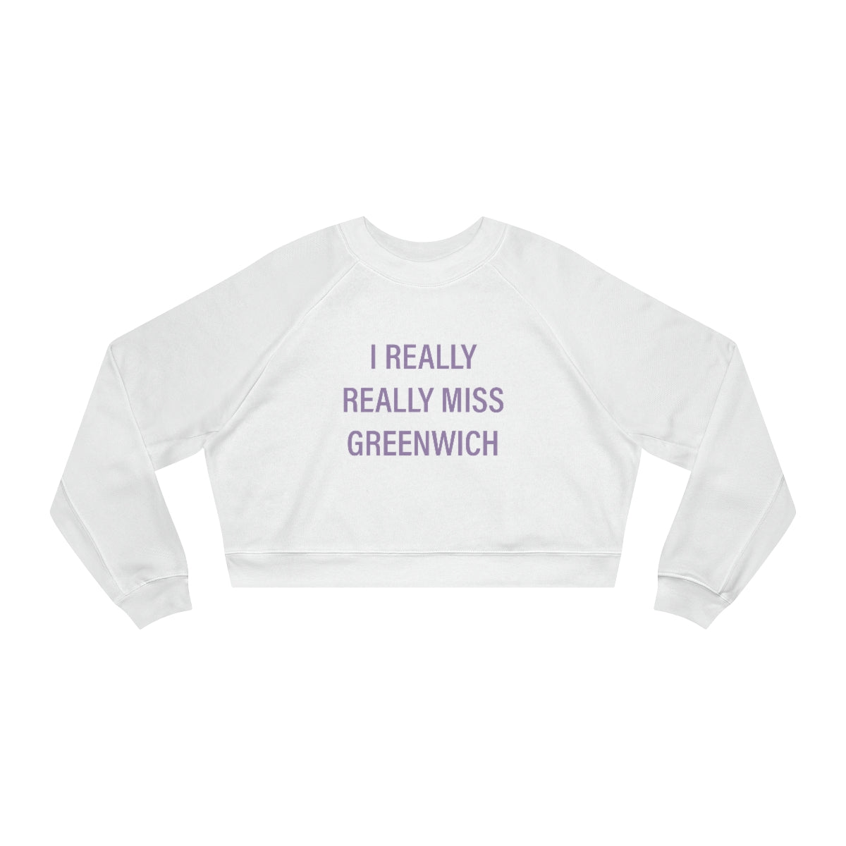 I really really miss greenwich // greenwich connecticut women cropped sweatshirt // finding connecticut 